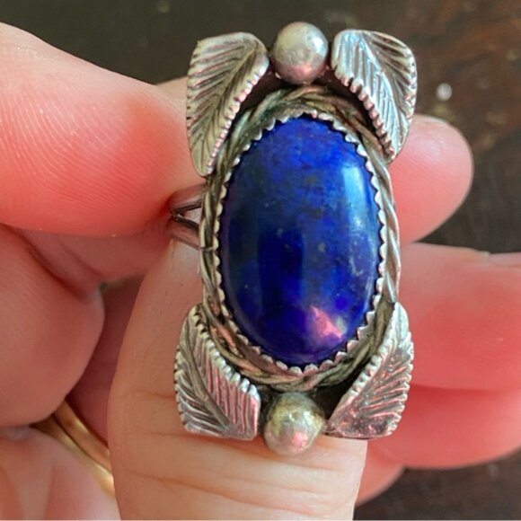 sterling lapis ring - Picture 3 of 15